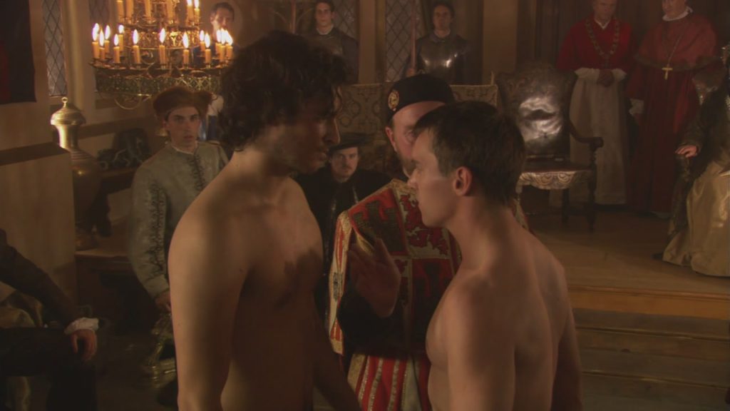 François and Henry before the fight, from the Showtime series 'The Tudors'