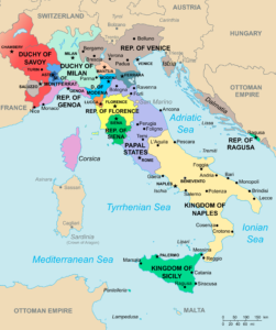 A map of Italy 1494