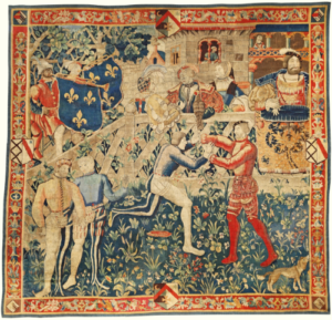 A rare and important French Renaissance tapestry of Le Camp du Drap d’Or, the meeting of Kings Henry VIII and François Ier circa 1520, probably Tournai