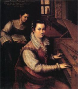 Self-Portrait at the Clavichord with a Servant, 1577